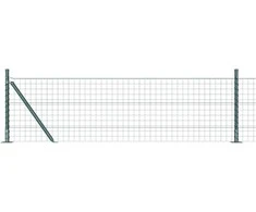 Eurų tvora su betono baze 50 x 0,6 m PVC dengtas plienas Žalia
