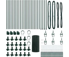 Tvora su stulpais Žalia 0,6 x 50 m Plienas ir PVC