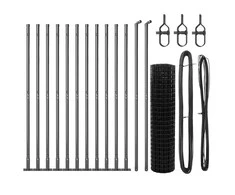 Tvora su stulpais Pilka 0,8 x 25 m Plienas ir PVC