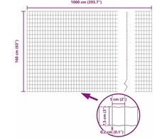 Euro tvoros su stulpu 10 x 1,6 m PVC dengtas plienas Žalia