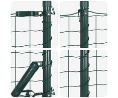 Tvora su stulpais Žalia 1 x 10 m Plienas ir PVC
