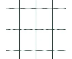 Eurų tvora su betono baze 10 x 1,2 m PVC dengtas plienas Žalia