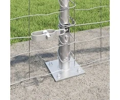 Lauko Euro tvoros su betono pagrindu 50 x 0,6 m Sidabrinė