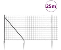 Euro tvora su smeigėmis 25 x 1 m PVC dengtas plienas Pilka