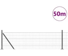 Tvora su stulpais Pilka 0,6 x 50 m Plienas ir PVC