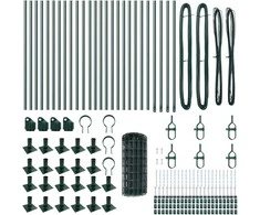 Tvora su stulpais Žalia 0,6 x 50 m Plienas ir PVC