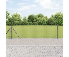 Tvora su stulpais Pilka 0,6 x 50 m Plienas ir PVC