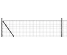 Tvora su stulpais Pilka 0,6 x 50 m Plienas ir PVC