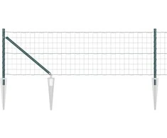 Tvora su stulpais Žalia 0,4 x 50 m Plienas ir PVC
