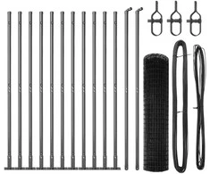 Tvora su stulpais Pilka 0,8 x 25 m Plienas ir PVC