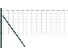 Tvora su stulpais Žalia 0,6 x 50 m Plienas ir PVC