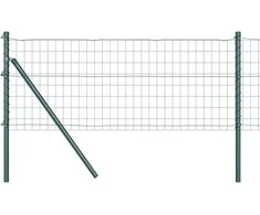 Tvora su stulpais Žalia 0,4 x 50 m Plienas ir PVC