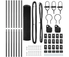 Tvora su stulpais Pilka 1,2 x 25 m Plienas ir PVC