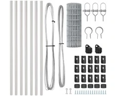 Tvora su stulpais Sidabro 0,4 x 50 m Plienas ir PVC