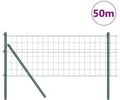 Tvora su stulpais Žalia 0,6 x 50 m Plienas ir PVC