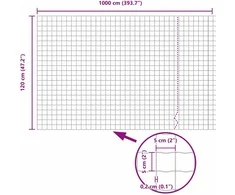 Euro tvoros su stulpu 10 x 1,2 m PVC dengtas plienas Žalia