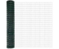 Euro tvoros su stulpu 10 x 1,6 m PVC dengtas plienas Žalia