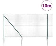 Tvora su stulpais Žalia 1 x 10 m Plienas ir PVC
