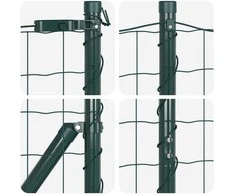 Tvora su stulpais Žalia 1,5 x 10 m Plienas ir PVC