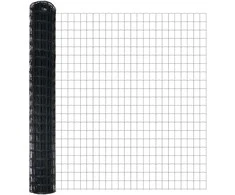 Eurų tvora su betono baze 10 x 1,6 m PVC dengtas plienas Pilka