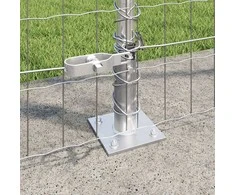 Lauko Euro tvoros su betono pagrindu 10 x 1,6 m Sidabrinė