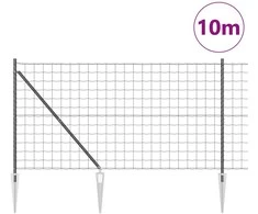 Euro tvora su smeigėmis 10 x 1,4 m PVC dengtas plienas Pilka