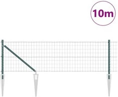 Euro tvora su smeigėmis 10 x 0,8 m PVC dengtas plienas Žalia