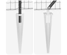 Tvora su stulpais Pilka 1,4 x 10 m Plienas ir PVC