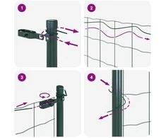 Euro tvoros žemės tvirtinimas 10 x 1,4 m PVC dengtas plienas