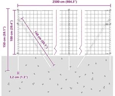 Euro tvoros žemės tvirtinimas 25 x 1 m PVC dengtas plienas