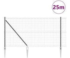 Euro tvora su smeigėmis 25 x 1,2 m PVC dengtas plienas Pilka