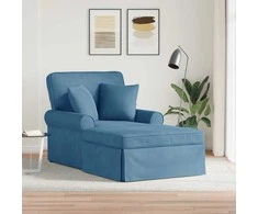 Sofa Faina su sijonu su pagalve 3 pcs Mėlyna Kordūrinis audinys