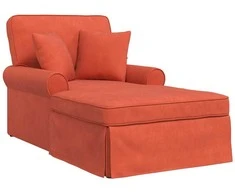 Sofa Faina su sijonu 3 pcs Raudona oranžinė Kordūrinis audinys