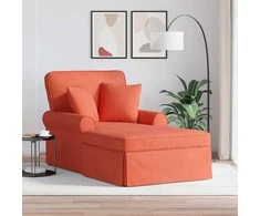 Sofa Faina su sijonu 3 pcs Raudona oranžinė Kordūrinis audinys