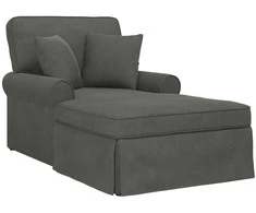 Sofa Faina su sijonu 3 pcs Tamsiai pilka Kordūrinis audinys