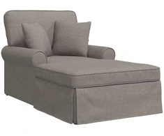 Sofa Faina su sijonu su pagalve su pagalve 3 pcs Tortora audinys