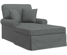 Sofa Faina su sijonu su pagalve 3 pcs Tamsiai pilka audinys