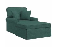 Sofa Faina su sijonu su pagalve 3 pcs Tamsiai žalia audinys