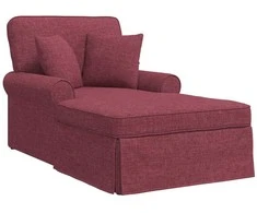 Sofa Faina su sijonu su pagalve 3 pcs Vyno raudona audinys