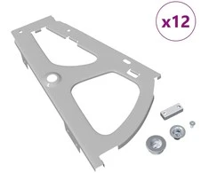 Flip stalčiaus vyrys 12 pcs Sidabro 235 x 155 x 30 mm Geležis