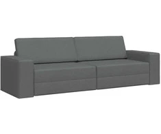Sofa lova Tamsiai pilka 245 x 78 x 77 cm audinys
