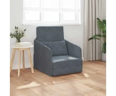 Sofa lova Tamsiai pilka 65 x 80 x 83 cm Aksomas