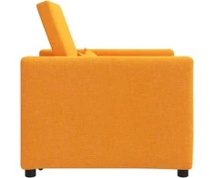 Ištraukiamas sofa-lova vienvietis Tamsiai geltona audinys