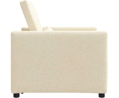 Fotelis Ištraukiamas sofa-lova vienvietis Kreminė 90 x 165 x 87 cm