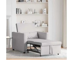 Ištraukiamas sofa-lova vienvietis su ratais Debesų pilka