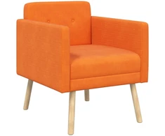 Fotelis Akcentinis krėslas Oranžinė Velvetinis audinys