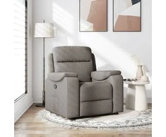 Fotelis Atlošiamas krėslas, taupe spalvos, audinys