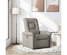 Fotelis Atlošiamas krėslas, taupe spalvos, audinys