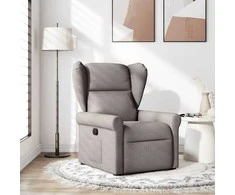 Fotelis Atlošiamas krėslas, taupe spalvos, audinys
