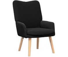 Fotelis krėslas Juoda 63 x 67 x 94 cm Avies audinys ir medienos plokštė